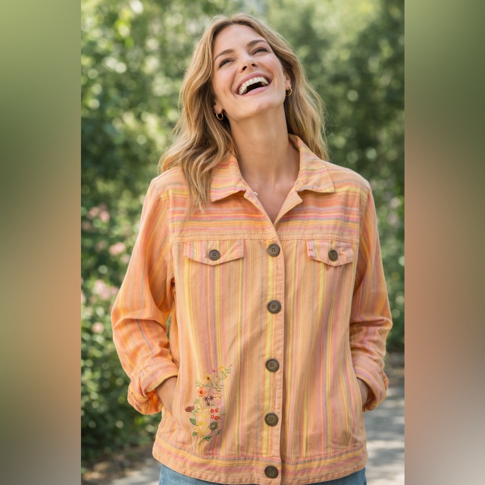 Vintage Breckenridge Multicolor Striped Jacket